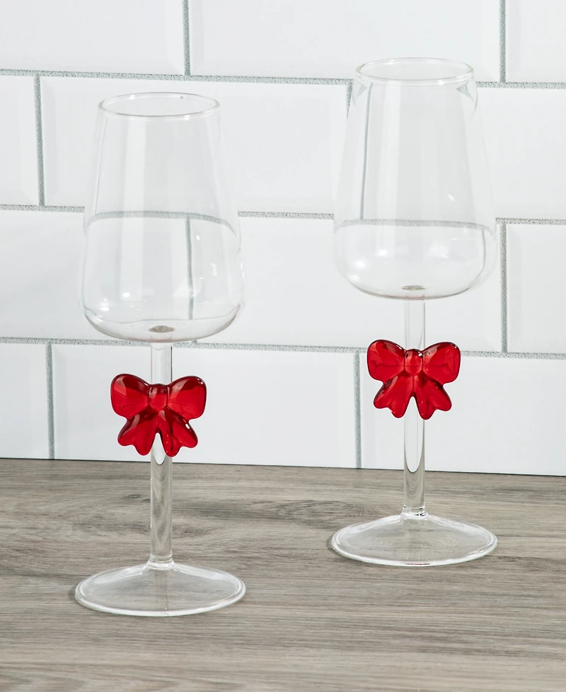 Thirstystone Bow Wine Glasses, Set of 2