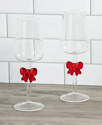 Thirstystone Bow Wine Glasses, Set of 2