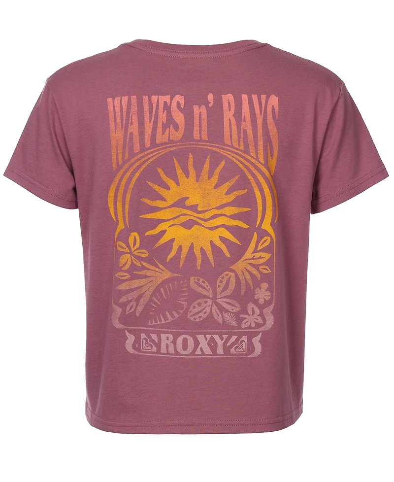 Roxy Girls 7-16 Waves and Rays Boyfriend Crewneck T-Shirt