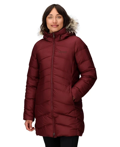 Marmot Women's Montreal Hooded Faux-Fur-Trim Coat