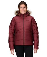 Marmot Women's Ithaca Hooded Faux-Fur-Trim Jacket