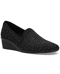 Anne Klein Women's Wendell-c Rhinestone Wedge Loafers