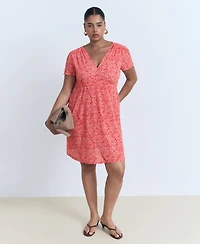 Mango Women's Printed Short Dress