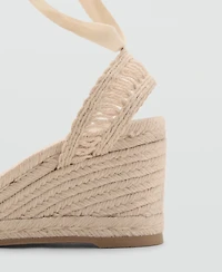Mango Women's Strappy Jute Wedges