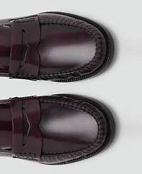 Mango Women's Gathered Leather Moccasins