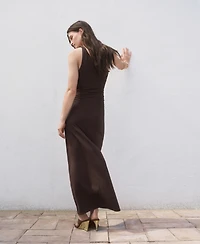 Mango Women's Gathered Strap Asymmetrical Dress