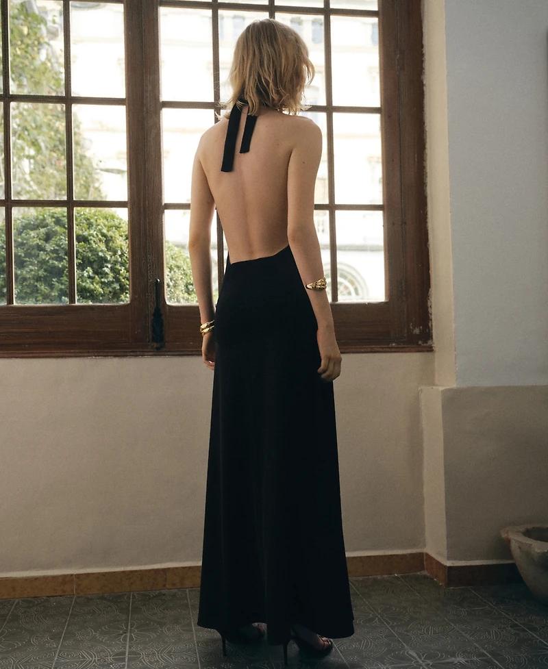 Mango Women's Halter-Neck Combo Dress