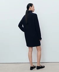 Mango Women's Short Knitted Turtleneck Dress