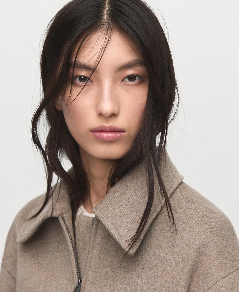 Mango Women's Wool Bomber Jacket