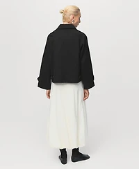Mango Women's Epaulettes Detail Short Oversized Trench Coat
