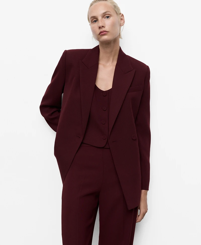 Mango Women's Double-Breasted Suit Jacket