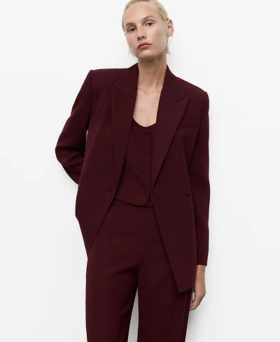 Mango Women's Double-Breasted Suit Jacket