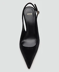 Mango Women's Velvet Heeled Shoes
