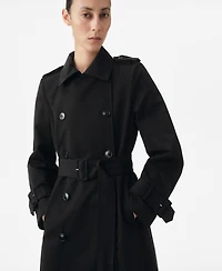 Mango Women's Classic Cotton Trench Coat