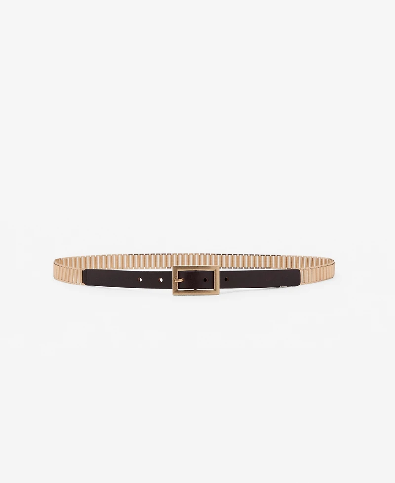 Mango Women's Leather Mixed Belt