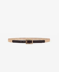 Mango Women's Leather Mixed Belt
