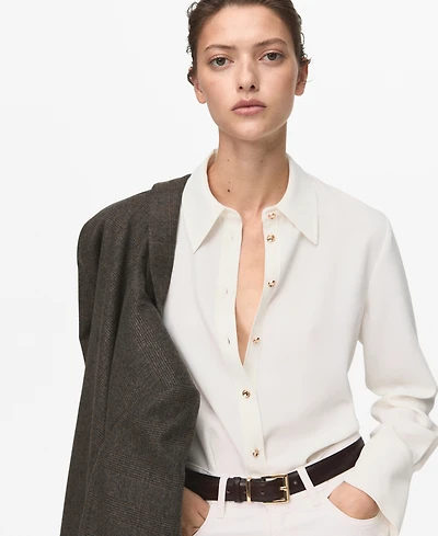 Mango Women's Jewel Buttons Shirt