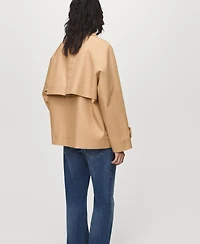 Mango Women's Epaulettes Detail Oversized Parka