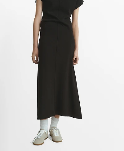 Mango Women's Flared Knitted Skirt