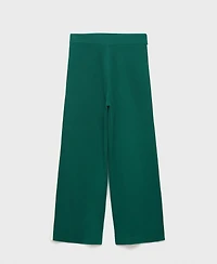 Mango Women's Fine-Knit Straight-Fit Pants