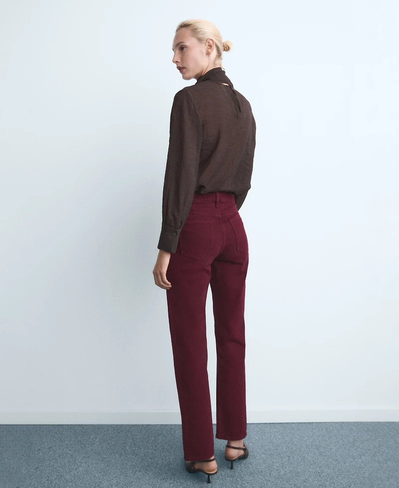 Mango Women's Matilda High-Rise Straight Jeans