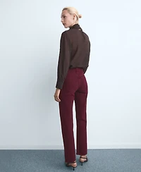 Mango Women's Matilda High-Rise Straight Jeans