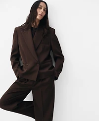Mango Women's Double-Breasted Suit Jacket