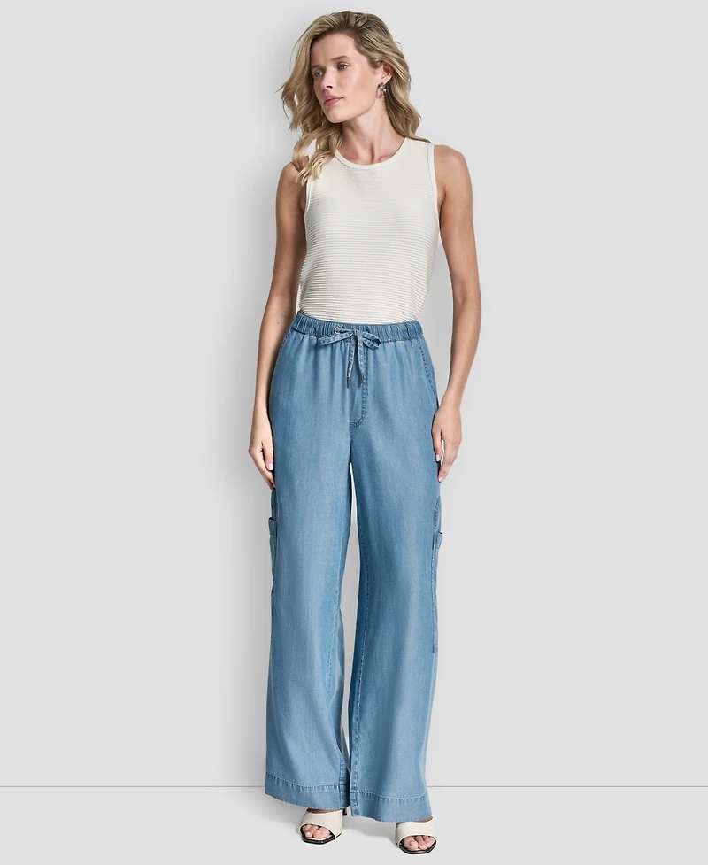 Dkny Women's Patch Pocket Detail Pull-On Pants