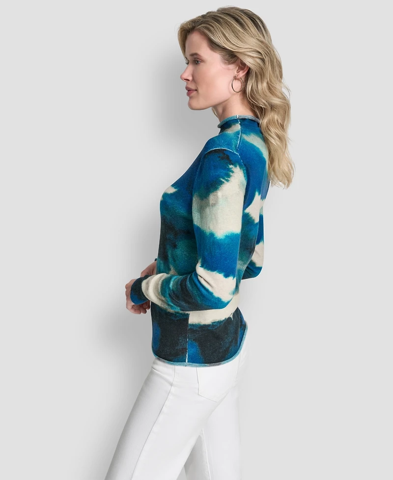 Dkny Women's Printed Long Sleeve Sweater