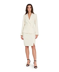 Tahari Asl Women's Peak Lapel Boucle Blazer