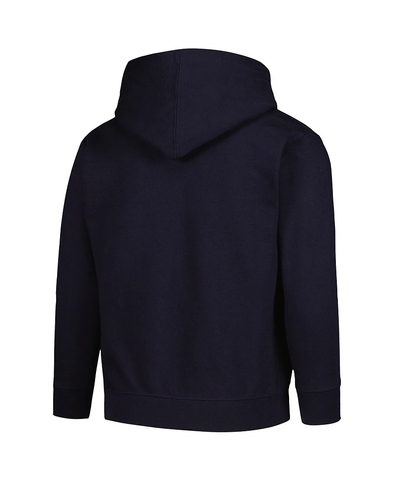 Soft As A Grape Toddler Navy Atlanta Braves Baseball Full-Zip Hoodie Jacket