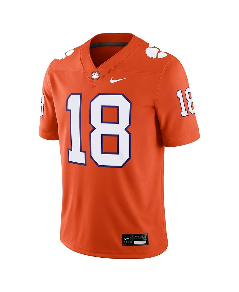 Nike Men's Ian Schieffelin Orange Clemson Tigers Nil Football Game Jersey