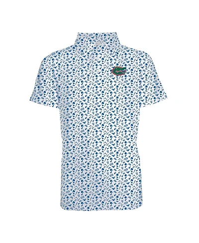 Garb Big Boys and Girls Royal Florida Gators Tom Allover Print Performance Polo Shirt