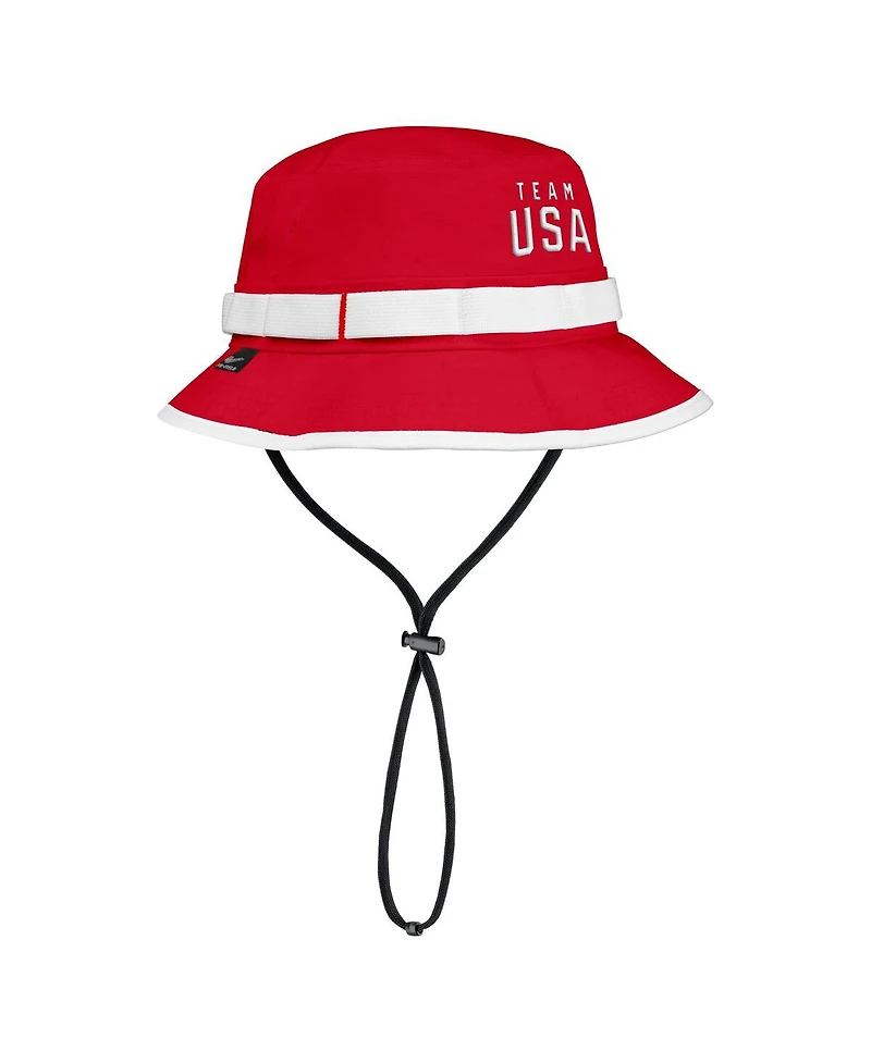 Nike Men's Red Team Usa Apex Sideline On-Field Dri-fit Boonie Bucket Hat