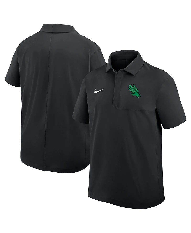 Nike Men's Black North Texas Mean Green 2025 Sideline Polo Shirt