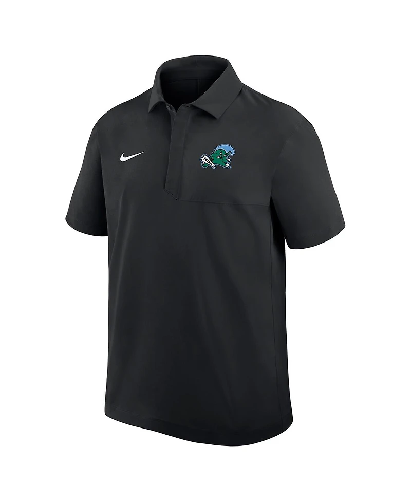 Nike Men's Black Tulane Green Wave 2025 Sideline Polo Shirt
