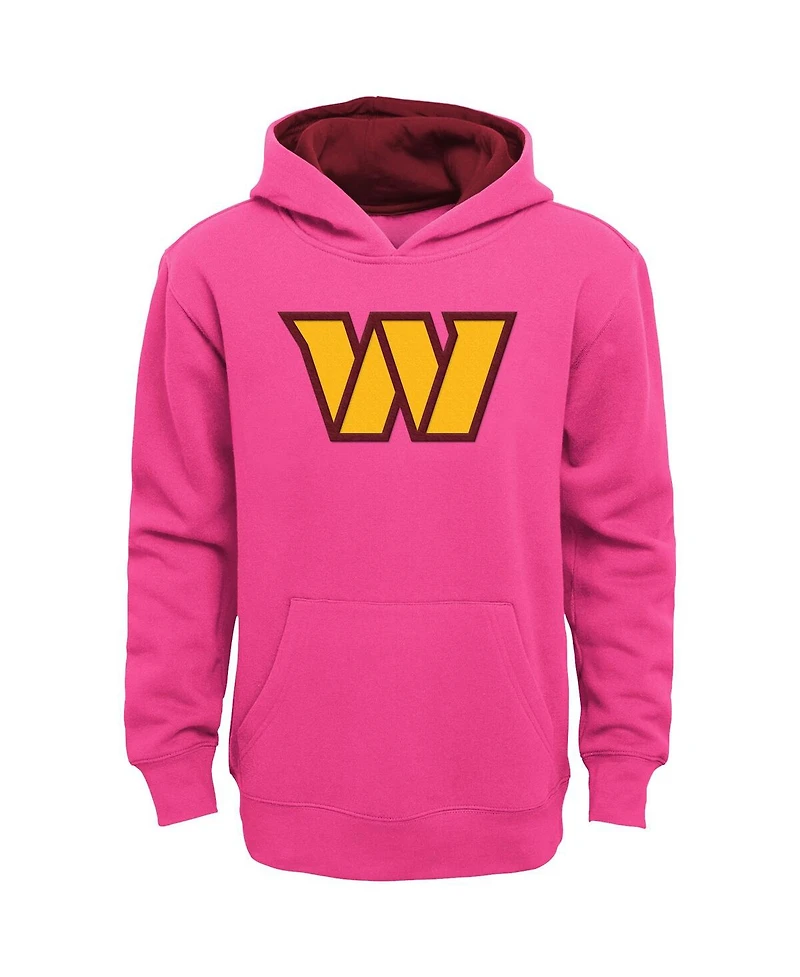 Outerstuff Big Boys and Girls Pink Washington Commanders Prime Hoodie