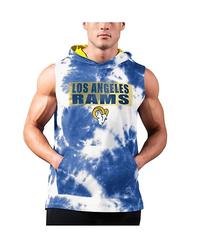 Msx by Michael Strahan Men's Royal Los Angeles Rams Resistance Sleeveless Pullover Hoodie