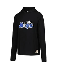 Mitchell & Ness Big Boys and Girls Black Orlando Magic Hardwood Classics Legendary Slub Lightweight Pullover Hoodie