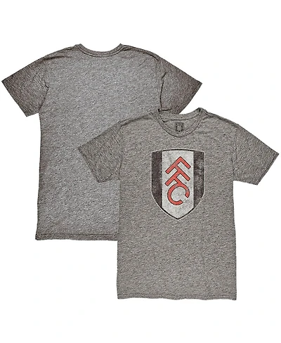 1863FC Men's Heather Gray Fulham Color Crest Mock Twist Tri-Blend T-Shirt