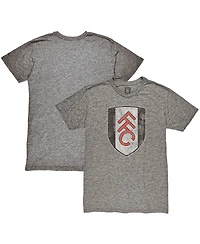 1863FC Men's Heather Gray Fulham Color Crest Mock Twist Tri-Blend T-Shirt