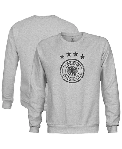 1863FC Men's 1863FC Heather Gray Germany National Team Mono Badge Pullover Sweatshirt