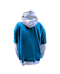 Fanatics Men's Blue/Heather Gray Detroit Lions Big Tall Twofer Pullover Hoodie