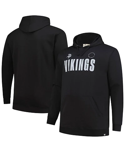 Fanatics Men's Black Minnesota Vikings Big Tall Chip Shot Hoodie