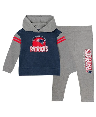 Outerstuff Toddler 2-Piece New England Patriots Club House Long Sleeve Hoodie Top and Leggings Set