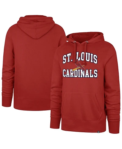 '47 Brand Men's Red St. Louis Cardinals Velocity Headline Pullover Hoodie