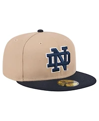 New Era Men's Khaki Notre Dame Fighting Irish Two-Tone 59FIFTY Fitted Hat