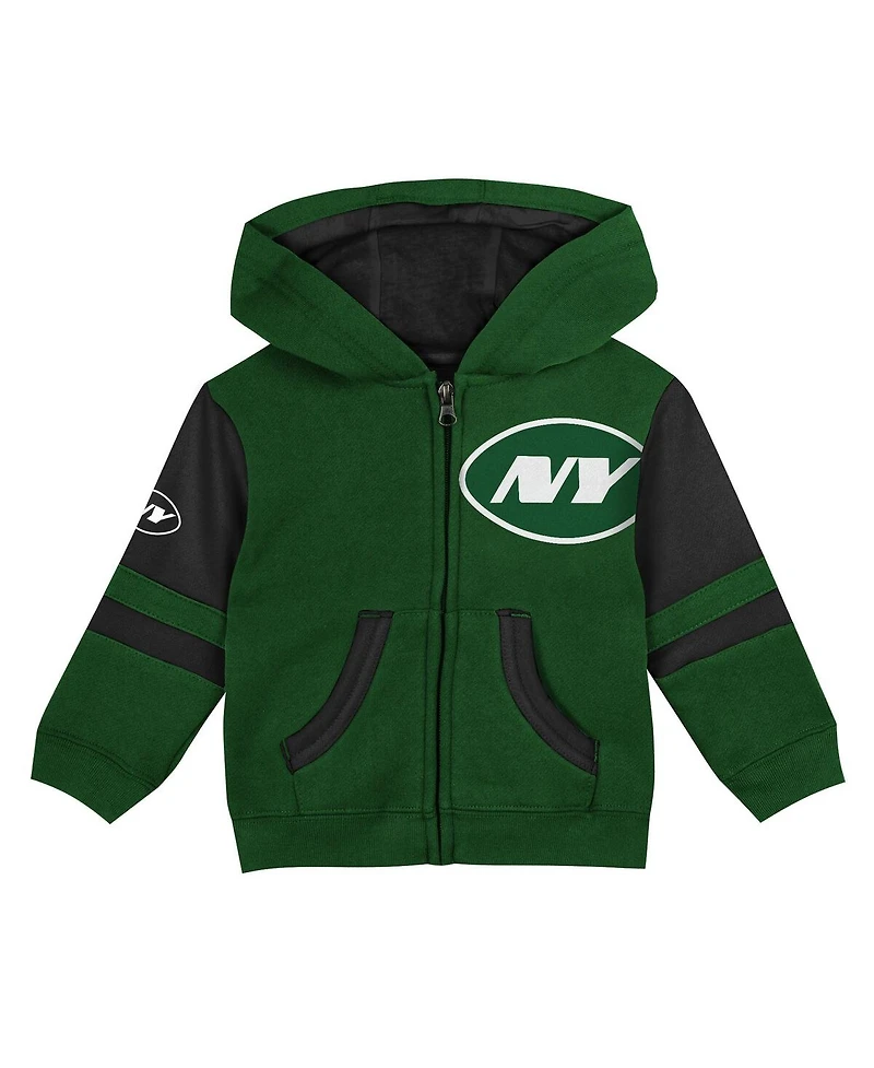Outerstuff Preschool Green New York Jets Stadium Color Block Full-Zip Hoodie