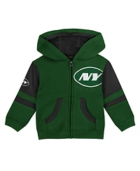 Outerstuff Preschool Green New York Jets Stadium Color Block Full-Zip Hoodie
