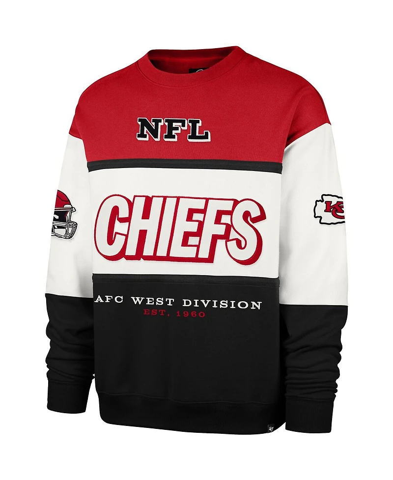'47 Brand Men's Red/Black Kansas City Chiefs Breeze Maximalist Sweatshirt